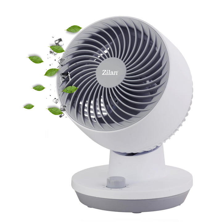 Zilan Tischventilator Sehr leise Ventilator klein 3 Stufen Energiesparend Geeignet für Büro Schlafzi