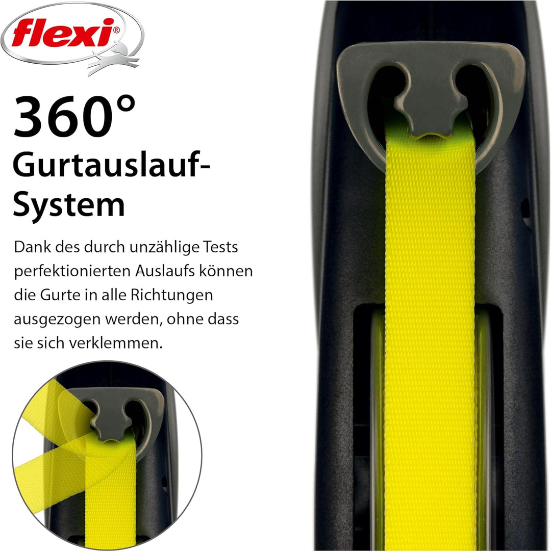 flexi Giant Professional L Gurt 10 m für Hunde bis 50 kg, schwarz/neongelb schwarz/neongelb L 10 m V