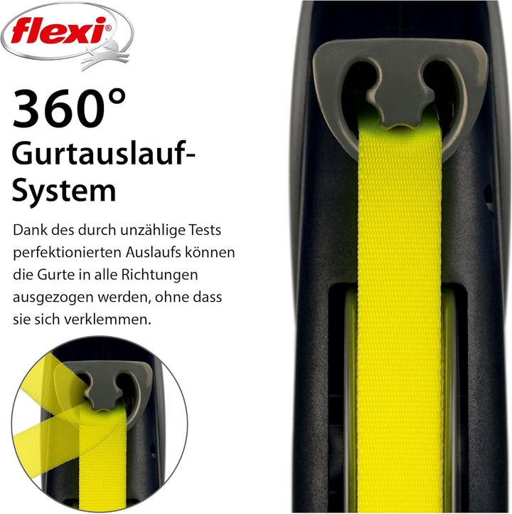 flexi Giant Professional L Gurt 10 m für Hunde bis 50 kg, schwarz/neongelb schwarz/neongelb L 10 m V
