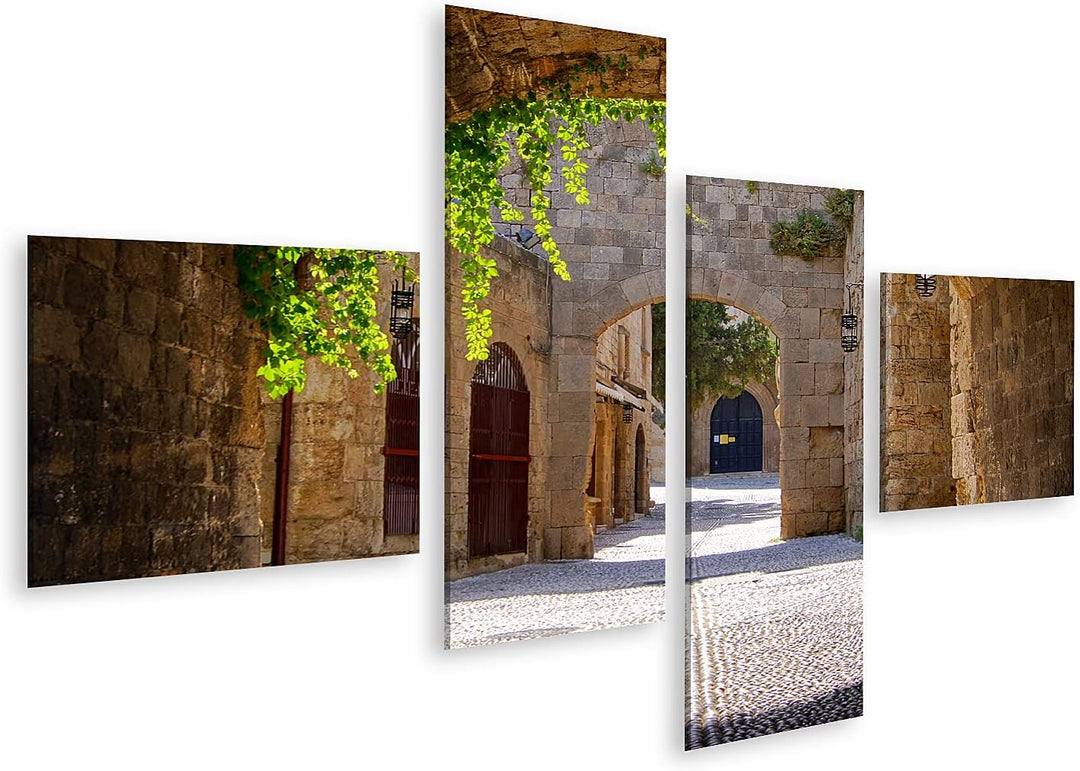 islandburner Bild auf Leinwand Mittelalterliche Strasse In Toskana Bilder Wandbilder Poster Leinwand