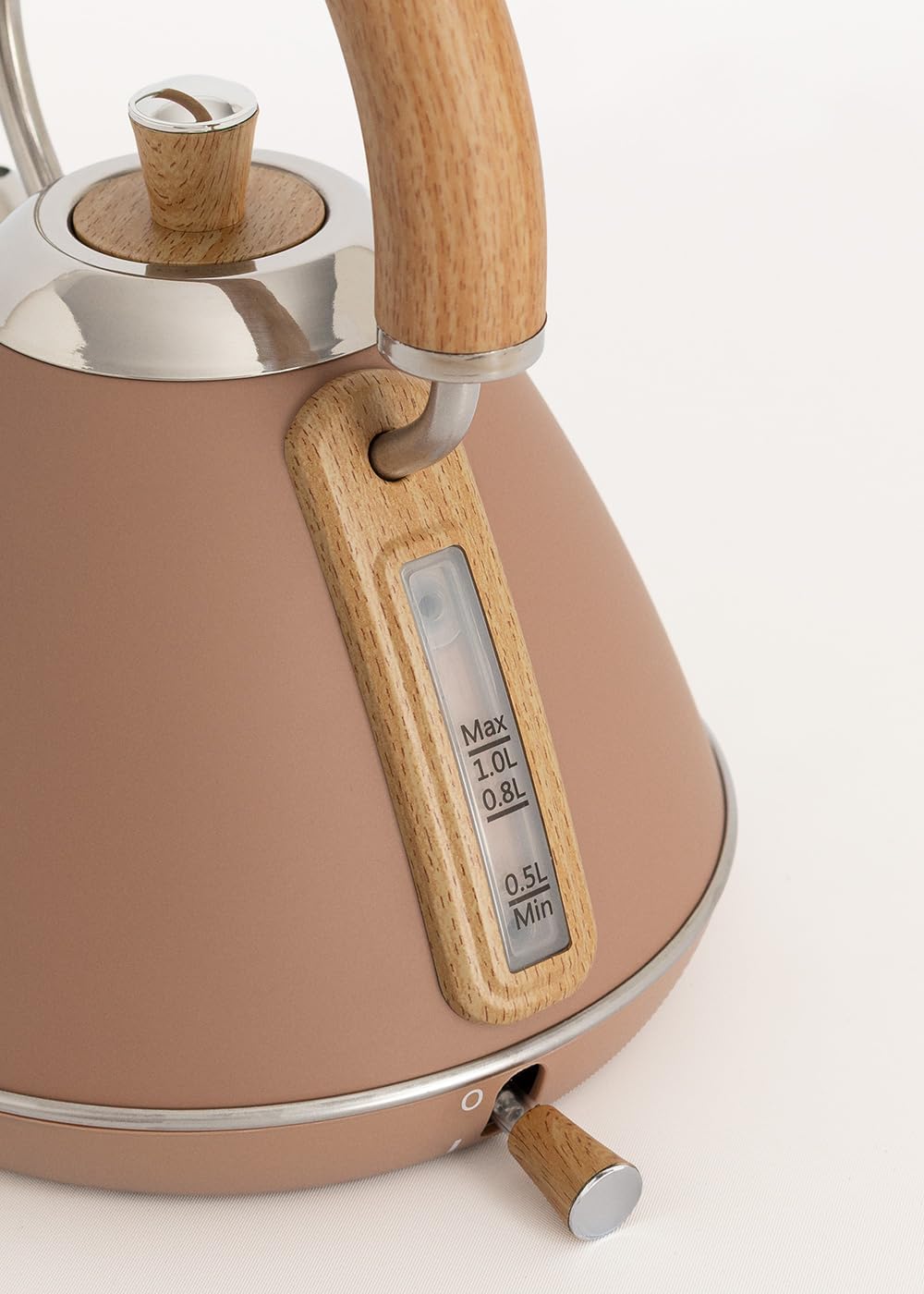 CREATE/KETTLE RETRO M/Elektrischer Wasserkocher Mokka/Schnelles Aufkochen, Fassungsvermögen 1L, Absc