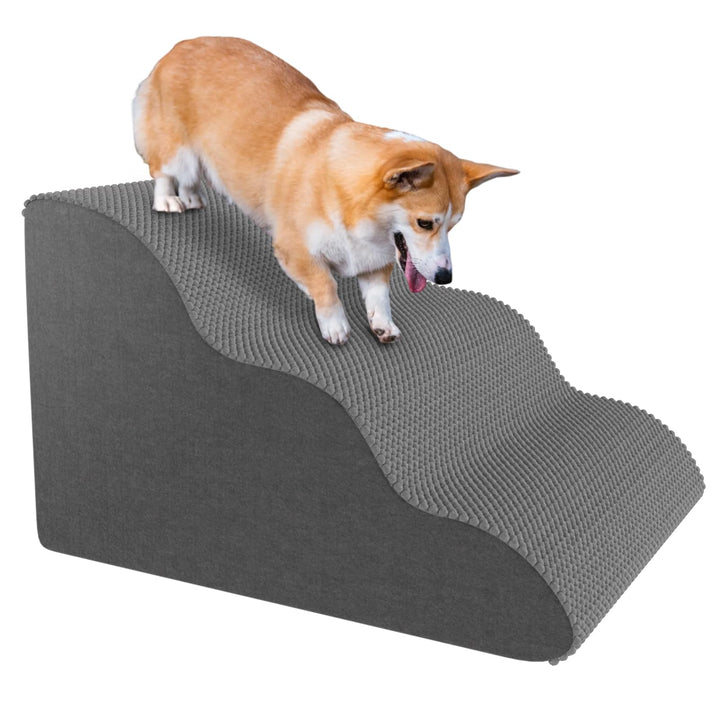 Haustiertreppe für kleine Hunde und Katzen, komfortables geschwungenes Design mit wasserdichter Abde
