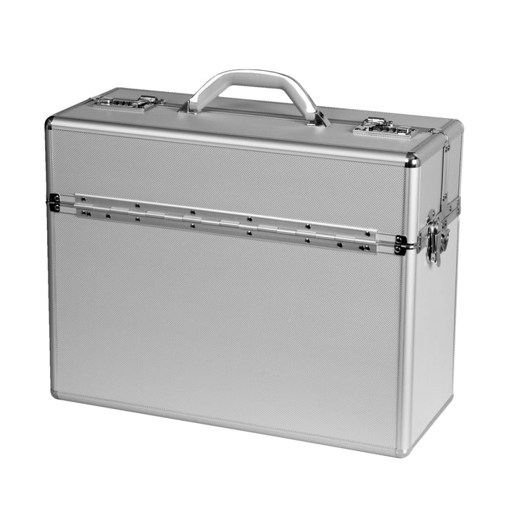 ALUMAXX 45100 Pilotenkoffer ALPHA, Piloten Koffer aus Aluminium, Aktenkoffer Alu, Dokumentenkoffer,
