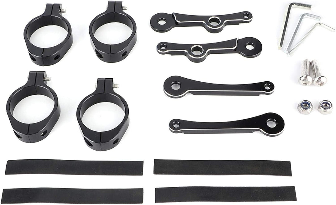 Tomantery Gabelrohr Motorrad Scheinwerferhalterung Silber Einstellbar für Motorrad Motorradzubehör(b
