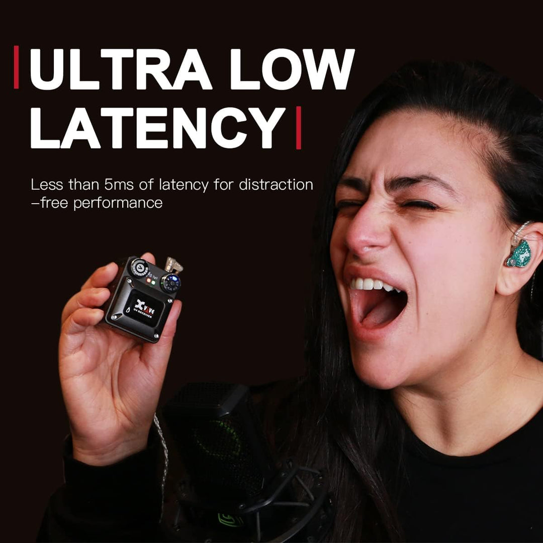 Xvive U4 In Ear Monitor Wireless System Professionelles Drahtloses IEM für Studio, Live-Performance