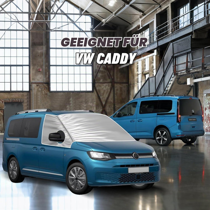 für VW Caddy 2004-2024 Auto Windschutzscheiben Abdeckung, Wasserdicht Sonnenschutz Frontscheibe Ther