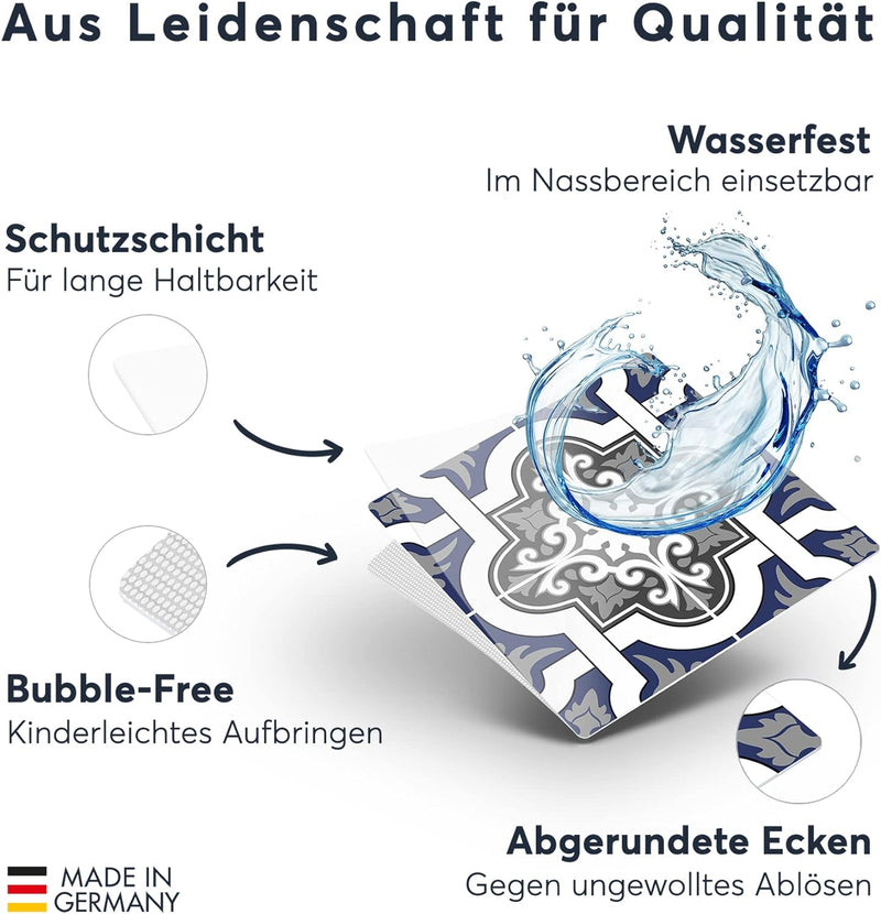 CREATISTO Mosaik Klebefliesen Stickerfliesen Fliesenfolie - Hochwertige Sticker Aufkleber für Wandfl