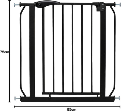 ib style®Berrin Treppengitter 67-175cm | Türschutzgitter | Ohne Bohren | 90° Stop | Auto-Close | 130