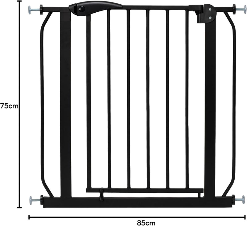 ib style®Berrin Treppengitter 67-175cm | Türschutzgitter | Ohne Bohren | 90° Stop | Auto-Close | 130