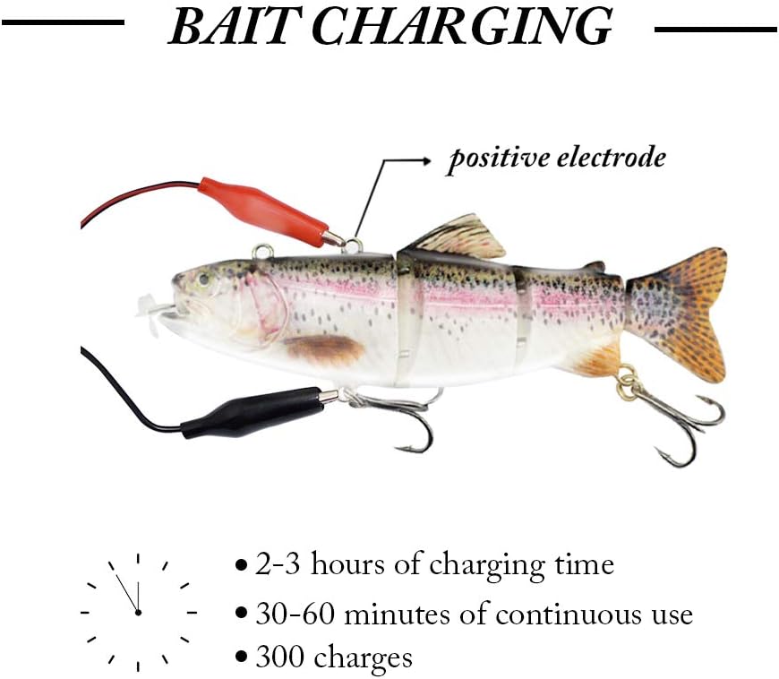 ods lure Robotic Schwimmköder USB wiederaufladbar Fischköder mit LED Licht Elektrischer Angelköder m