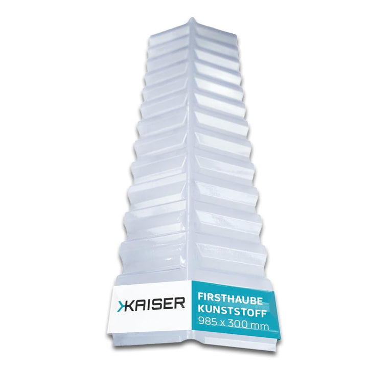KAISER plastic® Firsthaube Klar | Wellplatten Dach Abdeckung, Welldach Kunststoff | Dachplatten wett