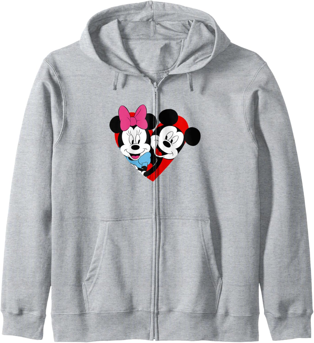 Disney Mickey & Minnie Valentinstag Heart Portrait Retro Kapuzenjacke