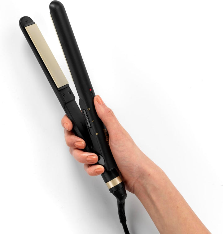 BaByliss Ceramic Straight Hair Glätteisen -Styler zum Glätten und Locken, Universalspannung für Reis