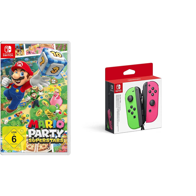 Mario Party Superstars [Nintendo Switch] + Joy-Con 2er-Set Neon-Grün/Neon-Pink Neon-Grün/Neon-Pink +