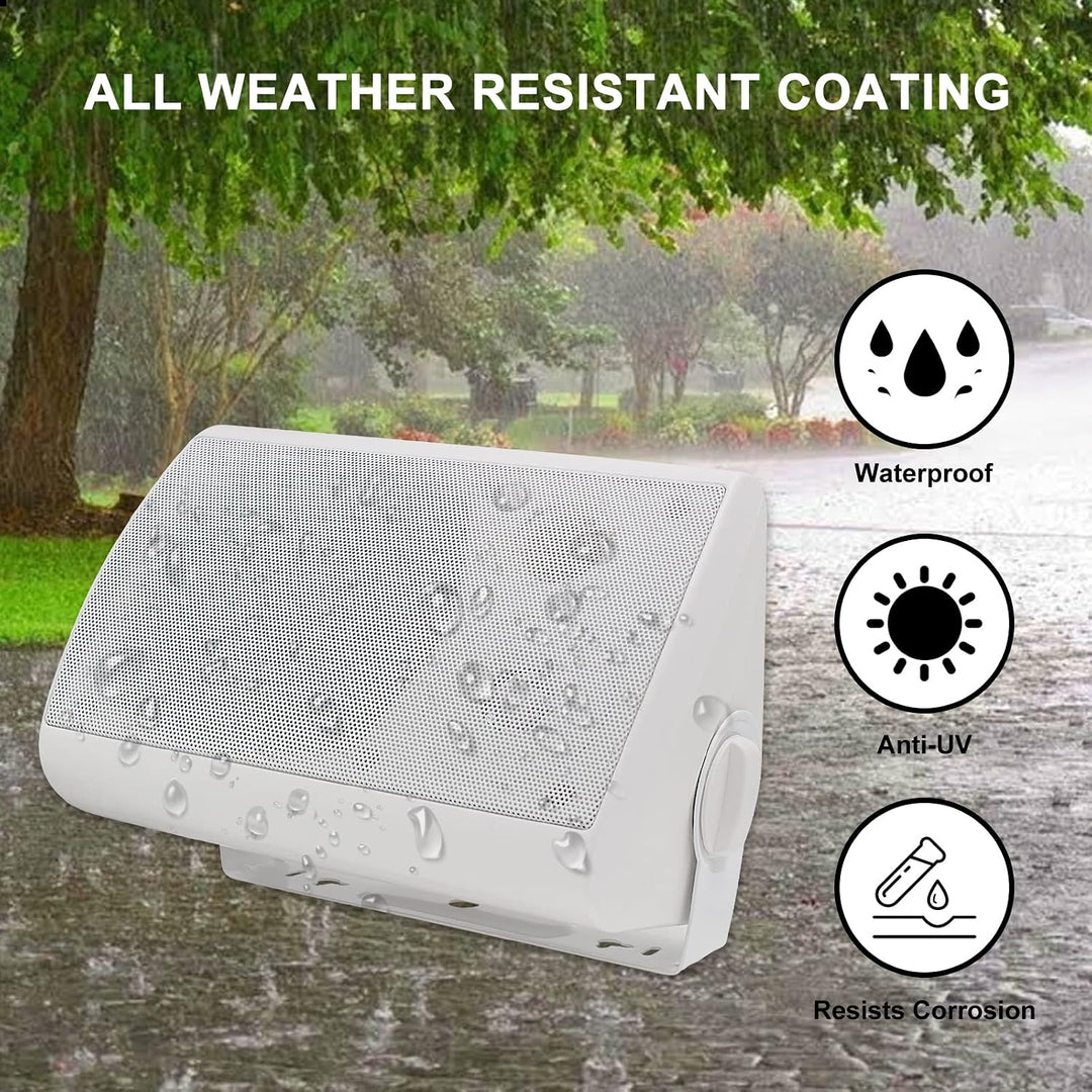 Herdio 5,25 Zoll Passive Outdoor-Lautsprecher Wasserdicht Verdrahtet 600Watt Wandmontage-Lautspreche