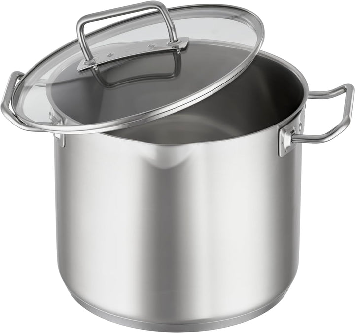RÖSLE EXPERTISO Gemüse und Suppentopf, Hochwertiger Universaltopf aus Edelstahl 18/10, 24 cm, Glasde