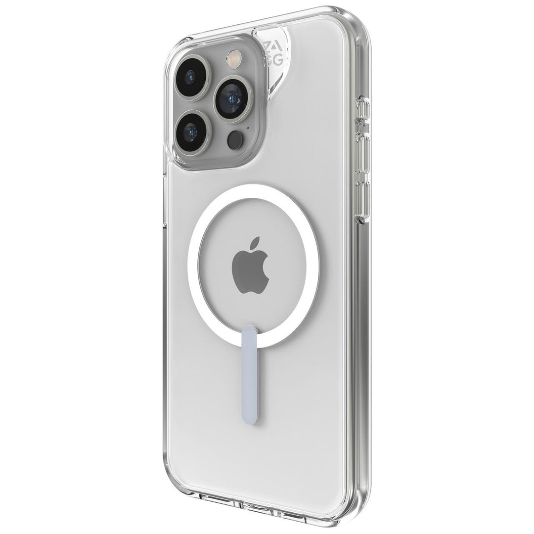 ZAGG Crystal Palace Schutzhülle für Apple iPhone 15 Pro, MagSafe,4 m Fallen, kabelloses Laden, Graph