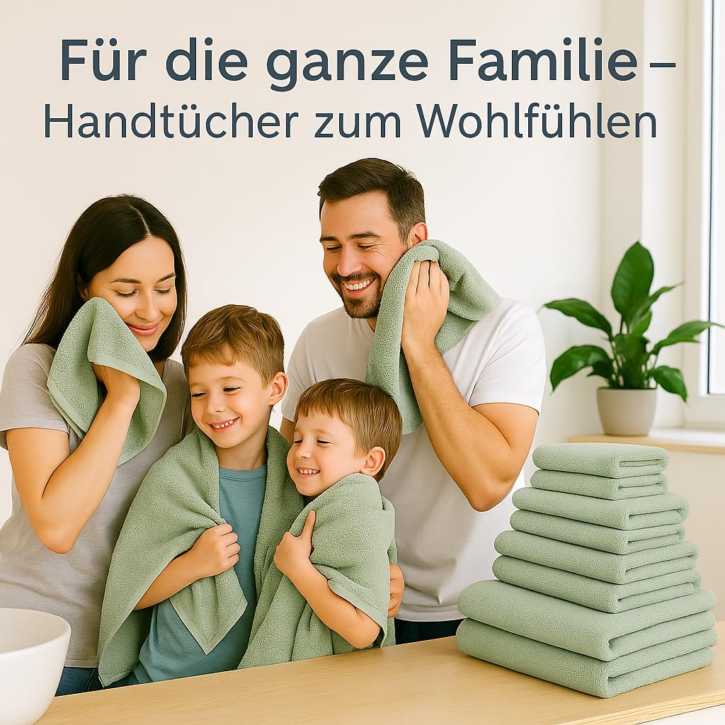Betz Handtuch 6er Pack Handtücher Set Berlin Grösse 50x100 cm 100% Baumwolle - gut trocknend, leicht