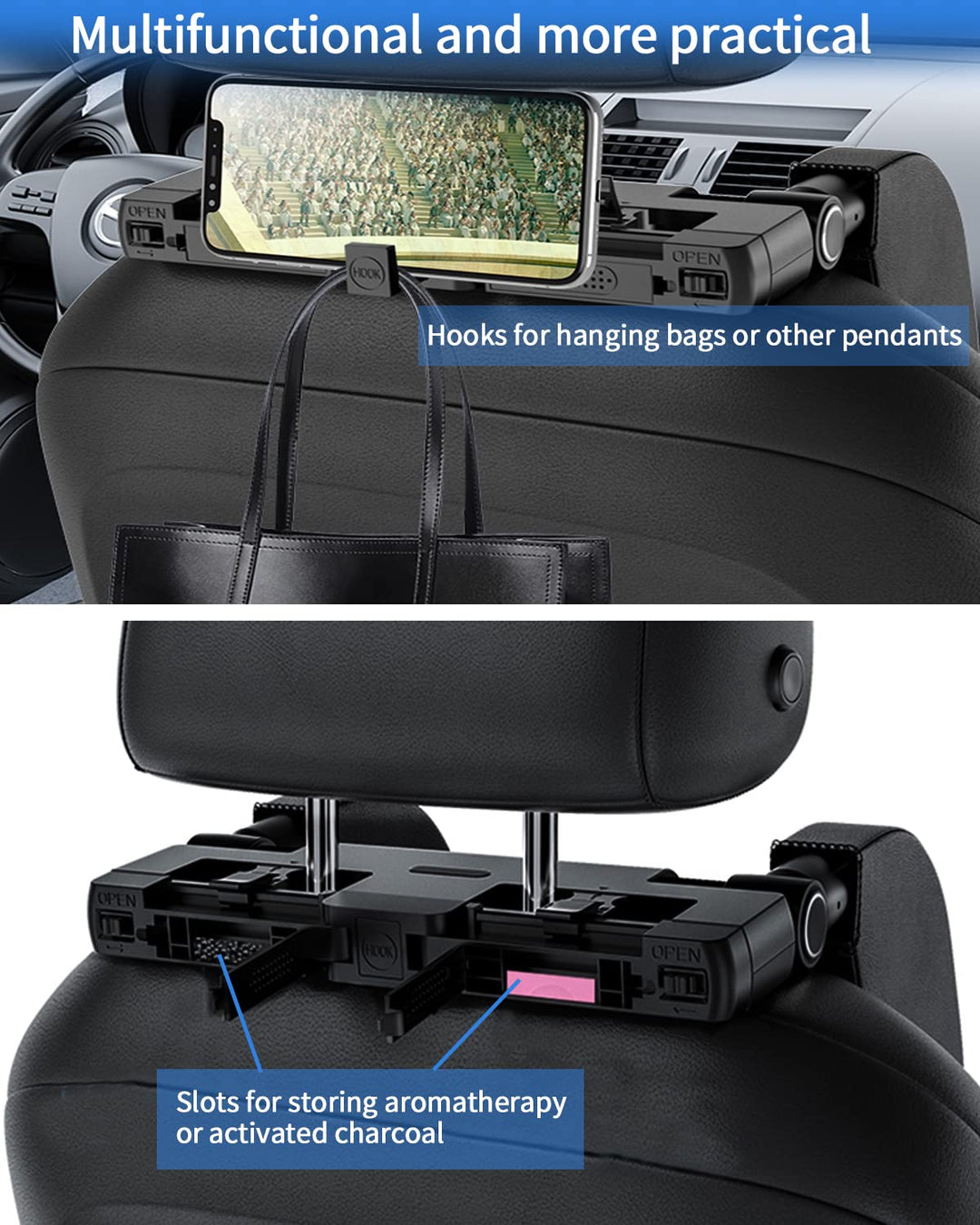 JOFLVA Kopfstütze Auto Kinder, Auto Kopfstütze Nackenstütze Kinder, Nackenkissen Autokissen Aus Lede