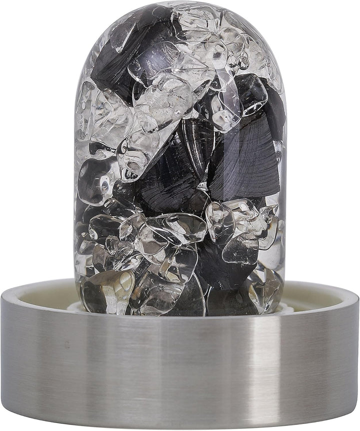 VitaJuwel ViA VISION - Wasserflasche mit echtem Edelschungit und Bergkristall