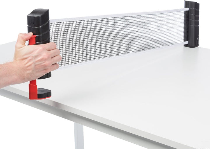 Idena 40201 - Tischtennisschläger für Anfänger, mit geradem Holzgriff, Einer glatten Seite in Schwar