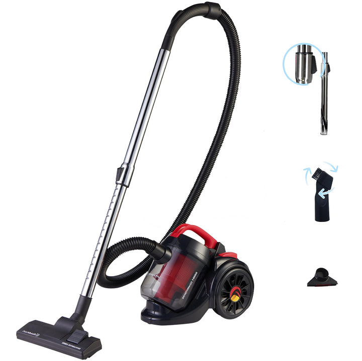 EFFEKTIV Beutelloser Staubsauger GranTornado 1000X, Cyclone 1200W Power Kompakte Bodenstaubsauger oh