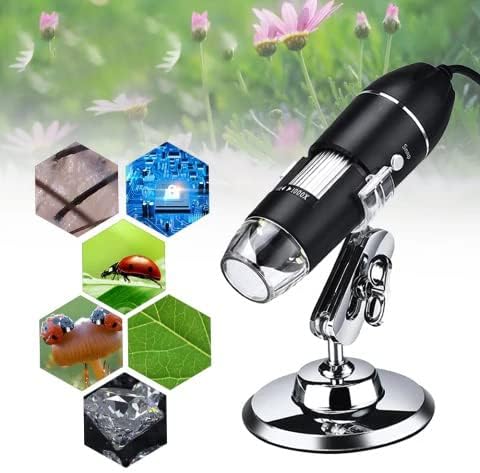 Retoo Digital Mikroskop Kamera mit 1600x Vergrösserung Endoskop, 8 LED-Leuchte, kompatibel mit Windo