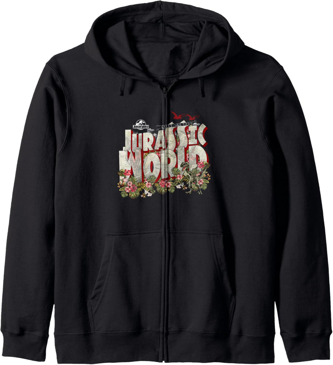 Jurassic World Greetings Sign Dinos & Flowers Kapuzenjacke