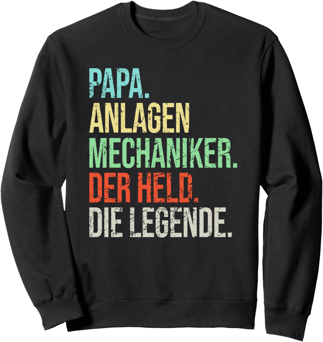 Anlagenmechaniker Papa Legende Vintage Spruch Mechaniker Sweatshirt
