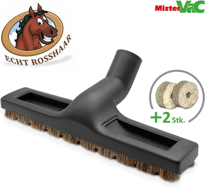 MisterVac | Staubsaugerdüse Bodendüse Besendüse Parkettdüse Rosshaardüse + 2 gratis Filzrollen, komp