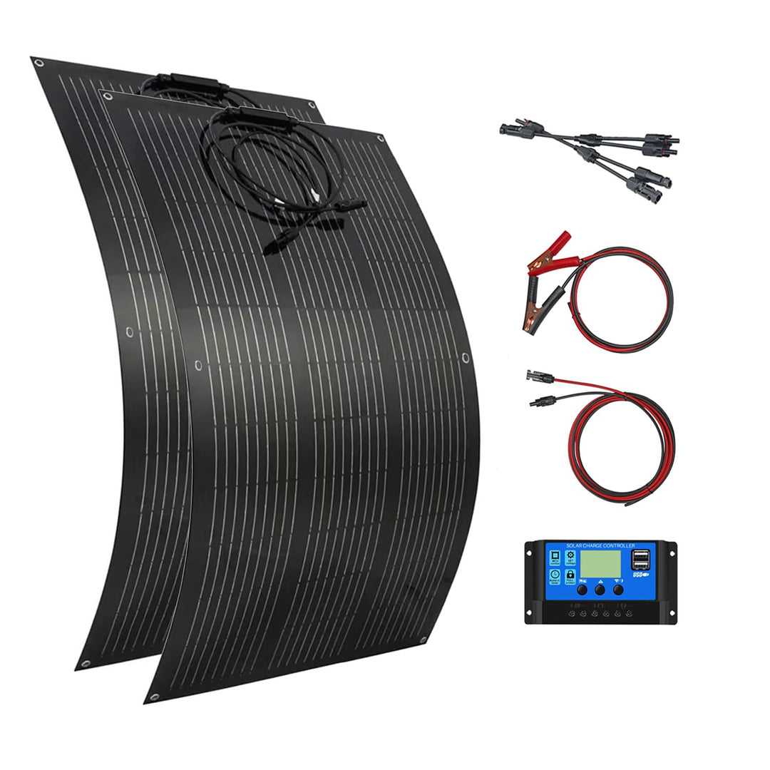200W Kit etfe Flexible Solarpanel 2 * 100W 18V mit 20A Laderegler Hocheffizient Monokristalline Sola
