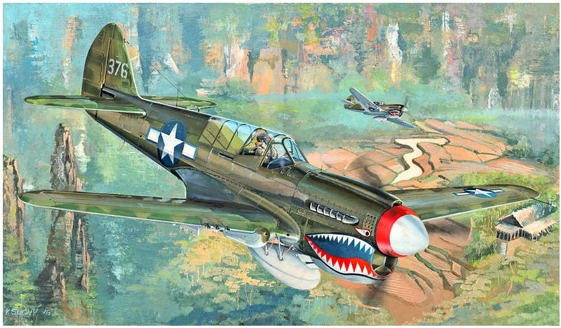 Trumpeter 02212 1/32 P-40N Kitty Hawk Modellbausatz, Modellbauzubehör, Mehrfarbig