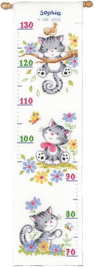 Vervaco Zählmuster Spielende Katzen Zählmusterpackung-Stickpackung im gezählten Kreuzstich, Baumwoll