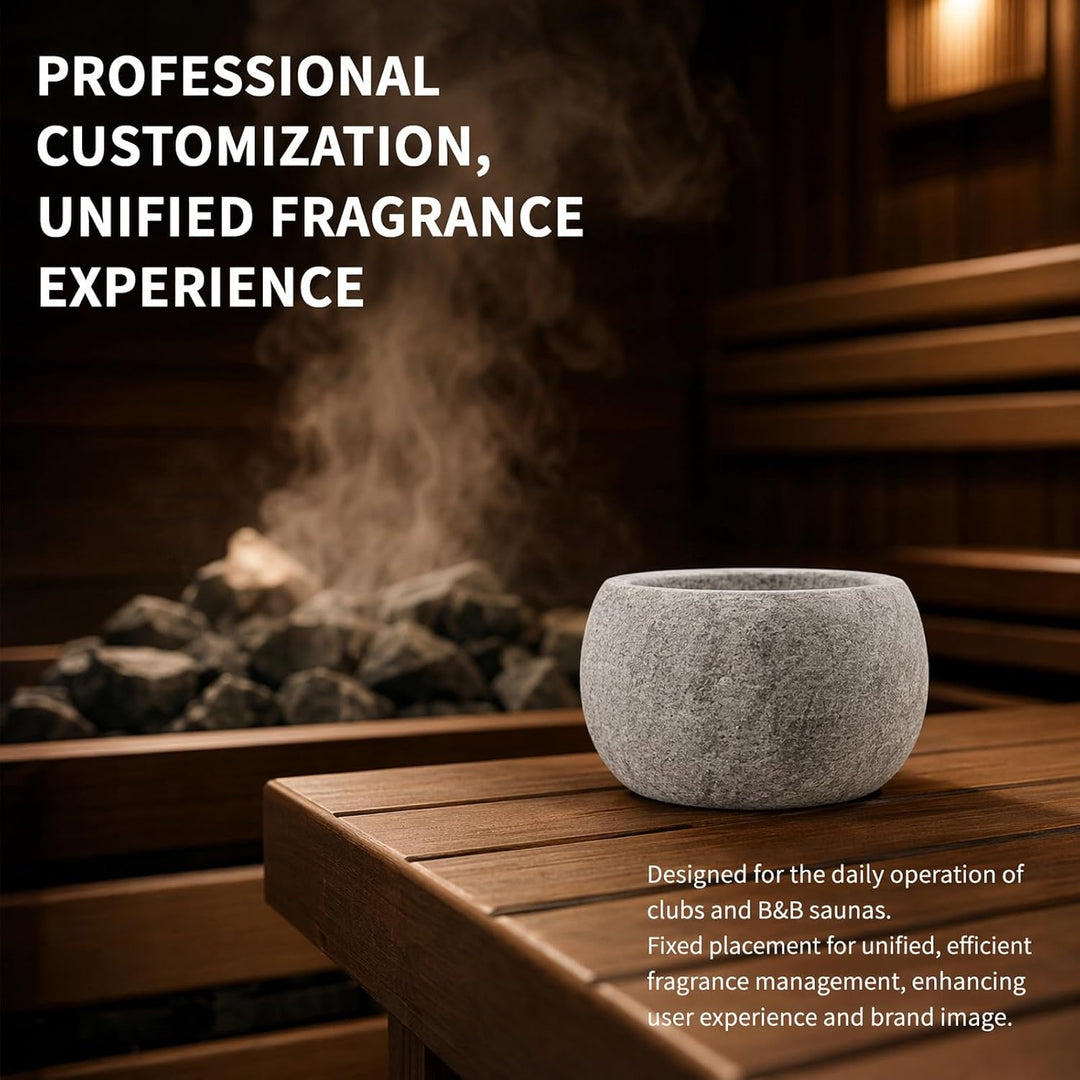 Sauna Aromaschale aus Sauna zubehör - 10,5 x 6 cm Saunazubehör, Verdampferschale Sauna aus Granit, f