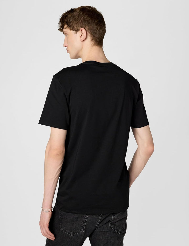 KARL LAGERFELD Herren Reflektierendes Karl with Headphones T-Shirt, Schwarz