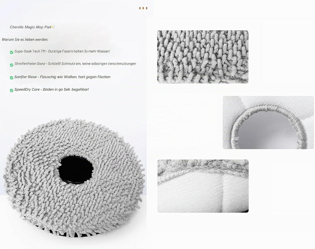 Zubehör für Dreame X50 Ultra Complete L40s Pro Ultra Wischpads X6; Staubbeutel X4; Filter HEPA X4; H