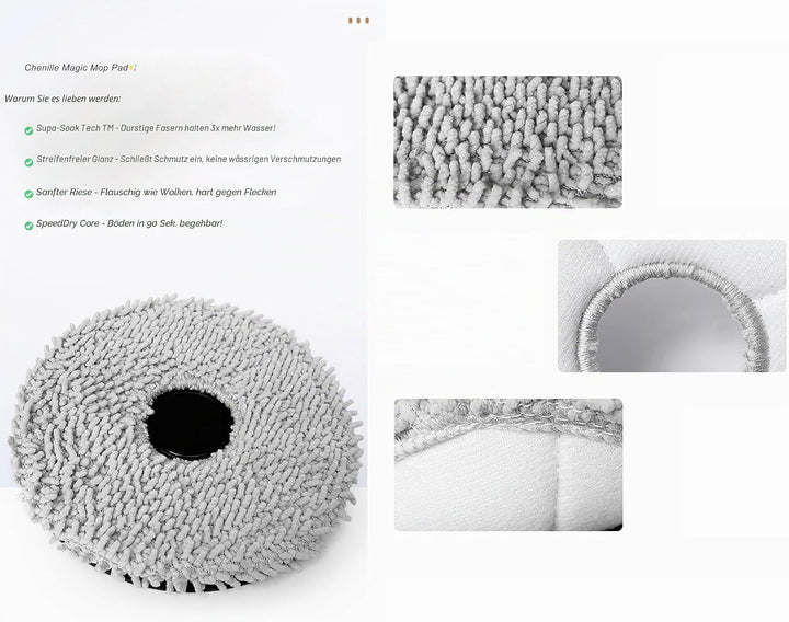 Zubehör für Dreame X50 Ultra Complete L40s Pro Ultra Wischpads X6; Staubbeutel X4; Filter HEPA X4; H