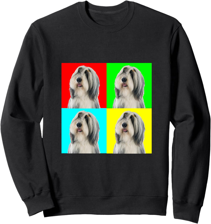 Pop Art Dog Bearded Collie Sweatshirt