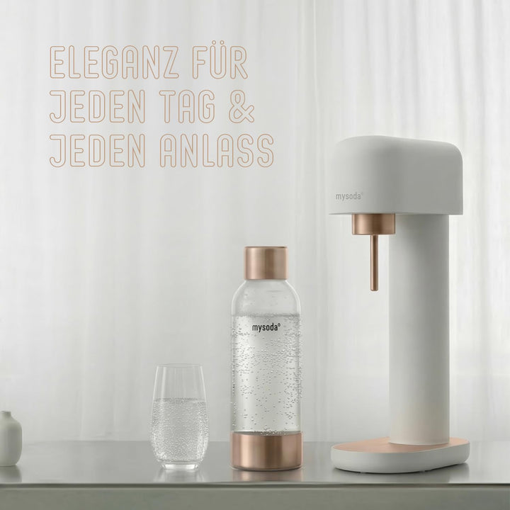 Mysoda: Hochwertiges und BPA-freies Premium 1 Liter Wasserflasche für Wassersprudler, Deckel und Bod