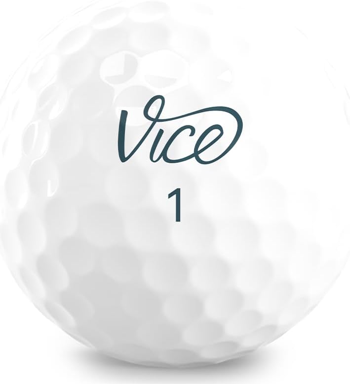 Vice Golf Tour White 2020 | 12 Golfbälle | Eigenschaften: exzellenter Kurzspiel-Spin, gerade Flugbah