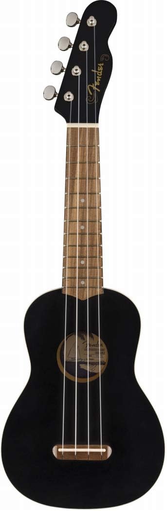Fender Venedig Sopran-Ukulele, Schwarz Schwarz Venice Soprano, Schwarz Venice Soprano