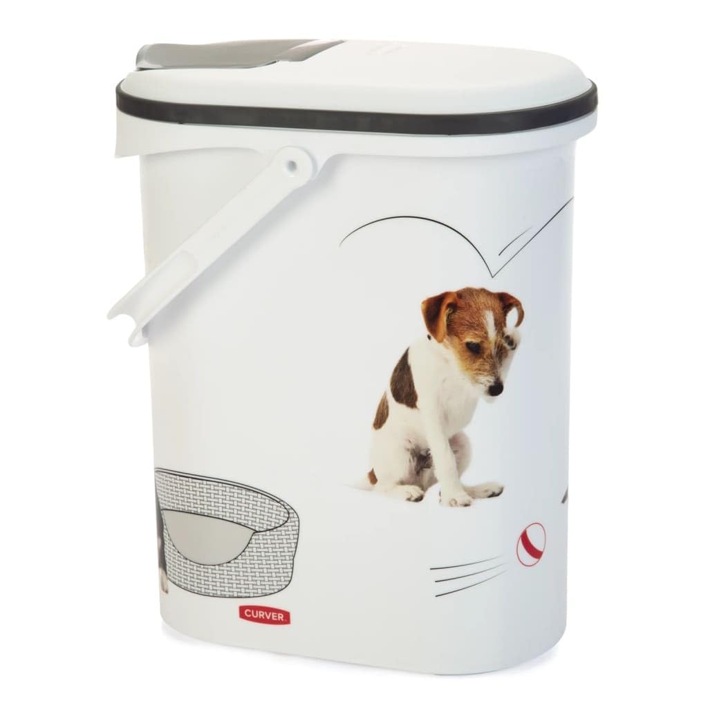 Curver Hundefutterbehälter 10L – Luftdichte kompakte Futterbox für Trockenfutter – Bis zu 4kg Kapazi