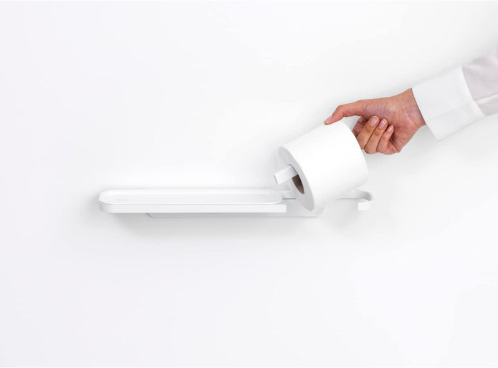 Brabantia - Mindset Toilettenpapierhalter mit Ablage - Für alle Gängigen Rollengrössen - Korrosionsb