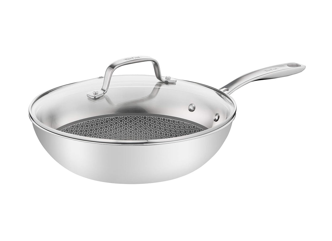 Tefal E49716 Eternal Mesh Wokpfanne | mit kratzfester Mesh Beschichtung | PFOA-frei | geeignet für a