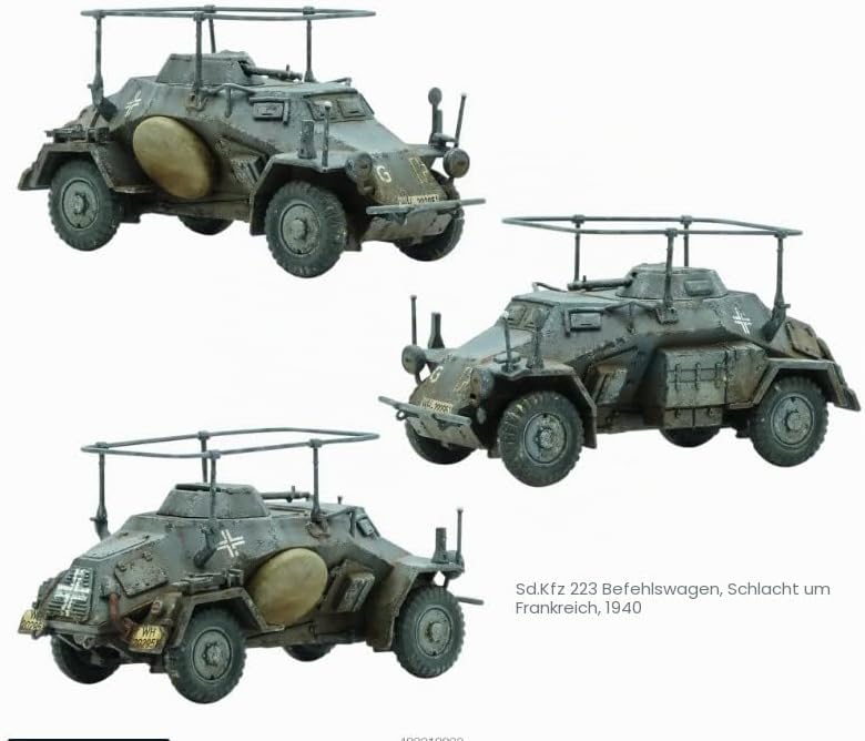 Warlord Games Sd.Kfz 222/223 Panzerauto, 1:56/28 mm, Kunststoff, Massstab 1:56/28 mm, sehr detaillie