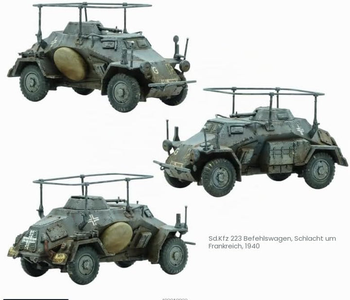 Warlord Games Sd.Kfz 222/223 Panzerauto, 1:56/28 mm, Kunststoff, Massstab 1:56/28 mm, sehr detaillie