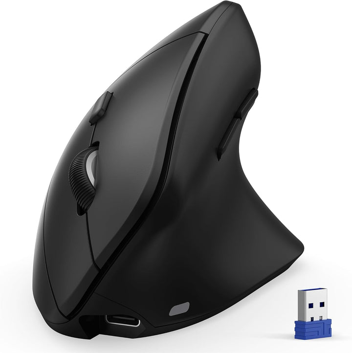 TECKNET Ergonomische Bluetooth Maus, 57g Leicht Wiederaufladbar Kabellose Vertikale Maus (BT 5.0/3.0