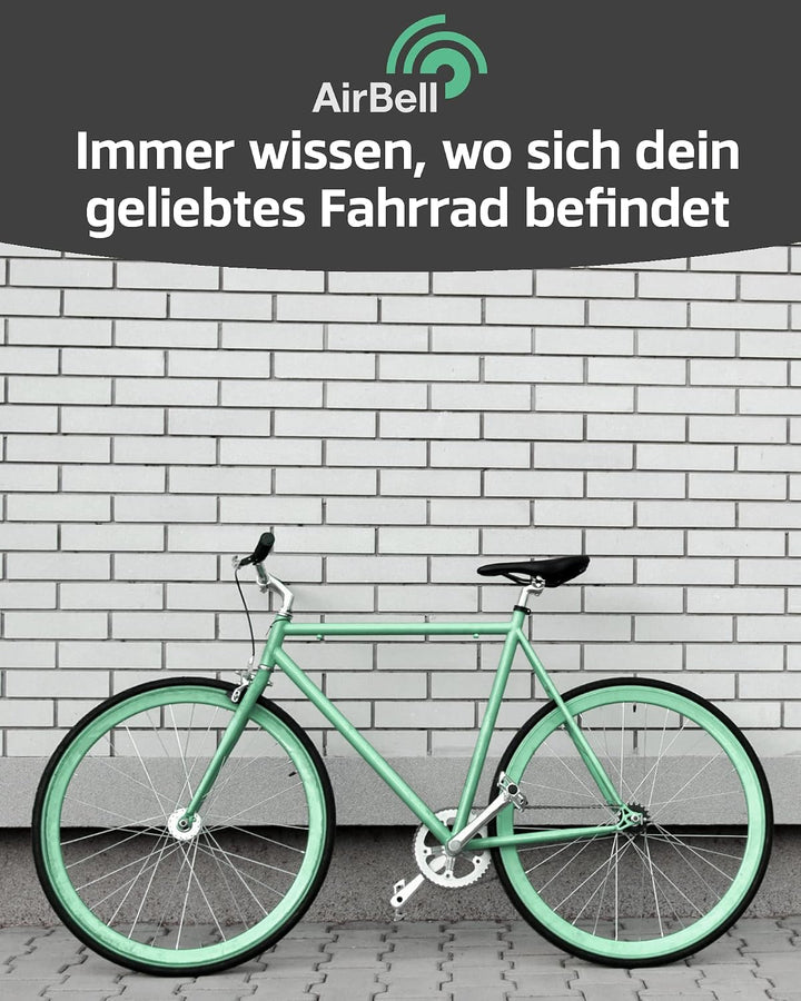 AirBell® Fahrradklingel Für Apple AirTag | Halterung In Klingel Versteckt | Fahrrad Diebstahlsicheru