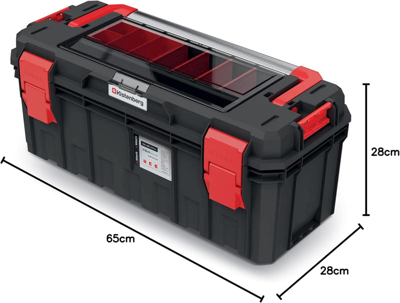 Kistenberg Werkzeugkiste Werkzeugkoffer Werkzeugkasten Werkstattkiste Toolbox Organizer im Deckel mi