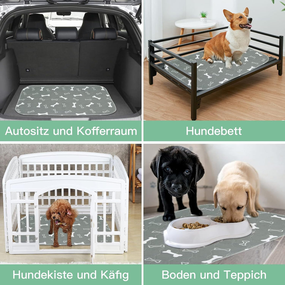 Baodan Waschbar Haustier-Urinunterlage, 2 Pack 100*90 cm Wiederverwendbare Welpenunterlagen Matte fü